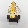 Деревянная фигурка с подсветкой "Олень в лесу" 9*8*10 см 504-042 NEON-NIGHT