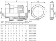 Сальник PG 16 диаметр проводника 9-13мм IP54 YSA20-14-16-54-K41 IEK/ИЭК