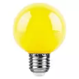 Лампа светодиодная FERON LB-371, G60 (шар), 3W 230V E27 (желтый), рассеиватель матовый желтый, угол  25904 FERON