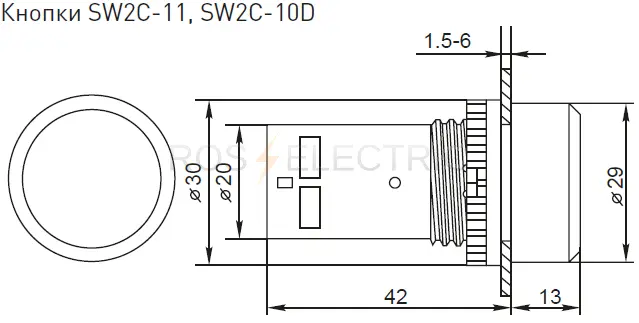 Knopki SW2C-11,SW2C-10D gab